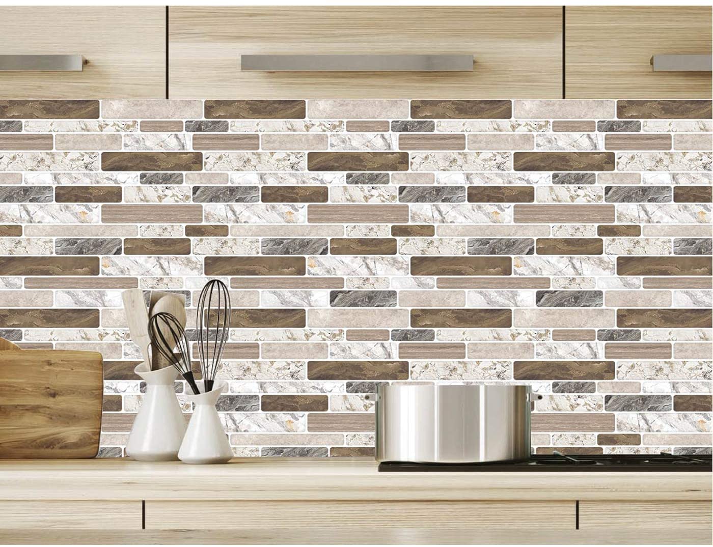 Kitchen Backsplash Self Adhesive Tiles - Self-Adhesive Kitchen ...