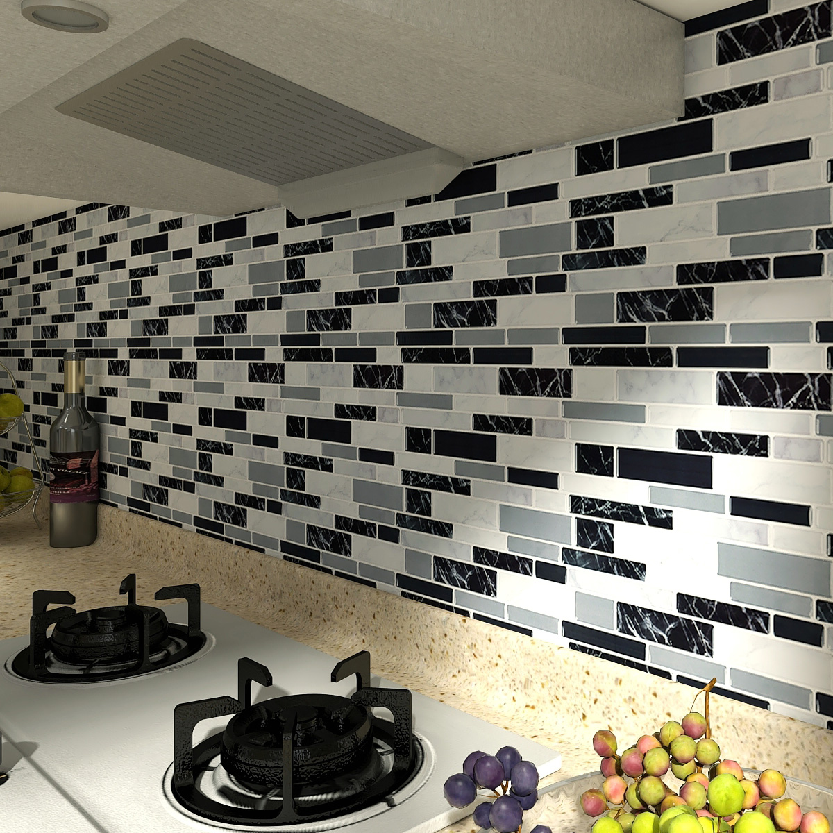 stick on tiles for backsplash